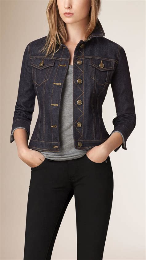 burberry womens blazer|Burberry denim jacket women.